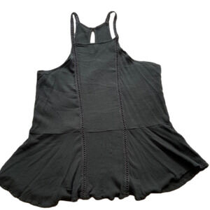 Hollister Black High Neck Flowy Sleeveless Tank Top Size Medium